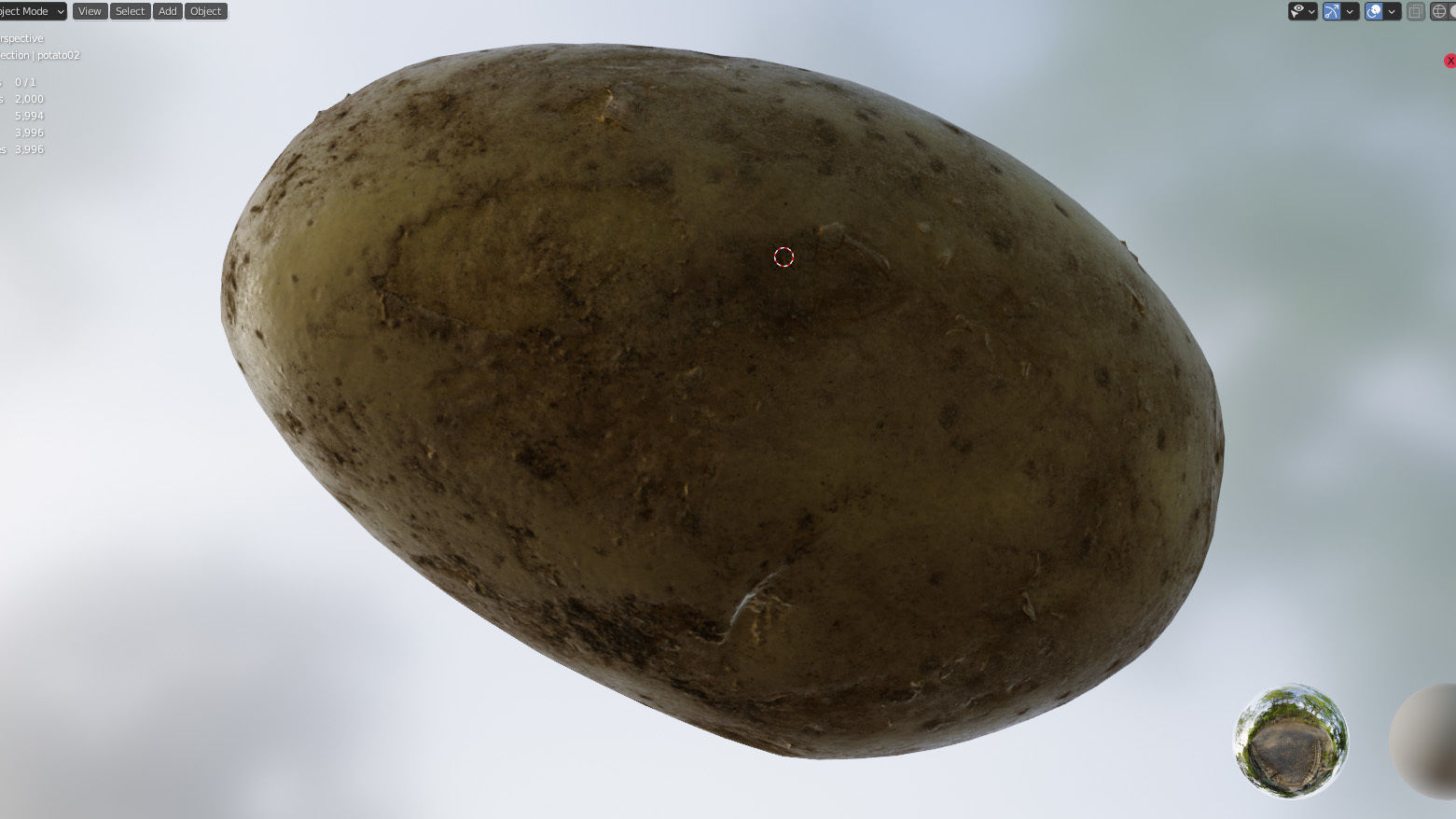 4k Potato Low-poly 3D model_13