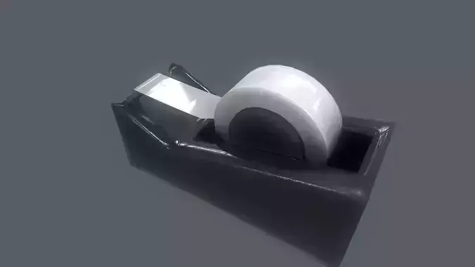 White Tape Low-poly 3D model