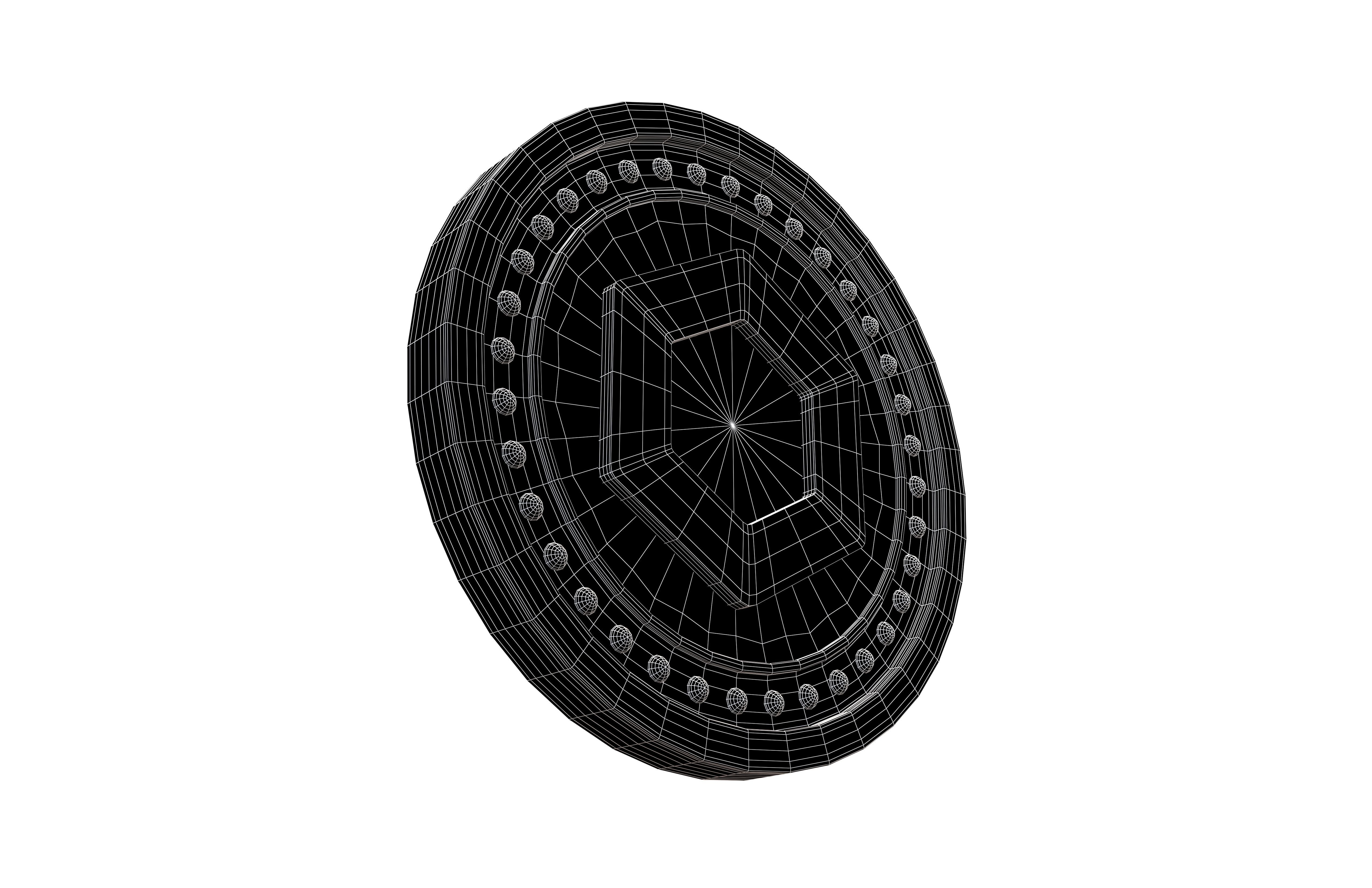 Chainlink Coin v3 001 Low-poly 3D model_7