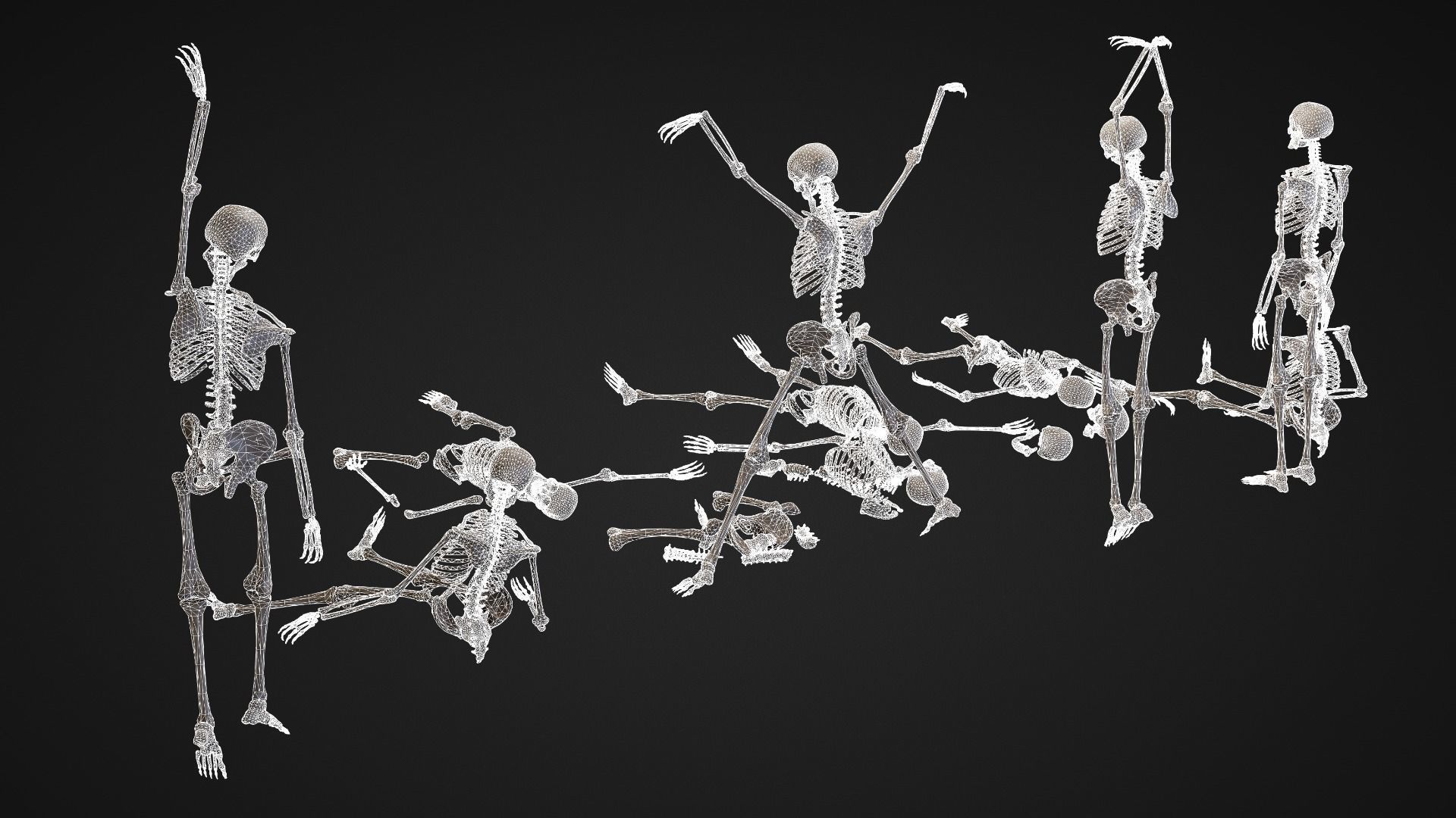 Skeleton Remains Low-poly 3D model_12