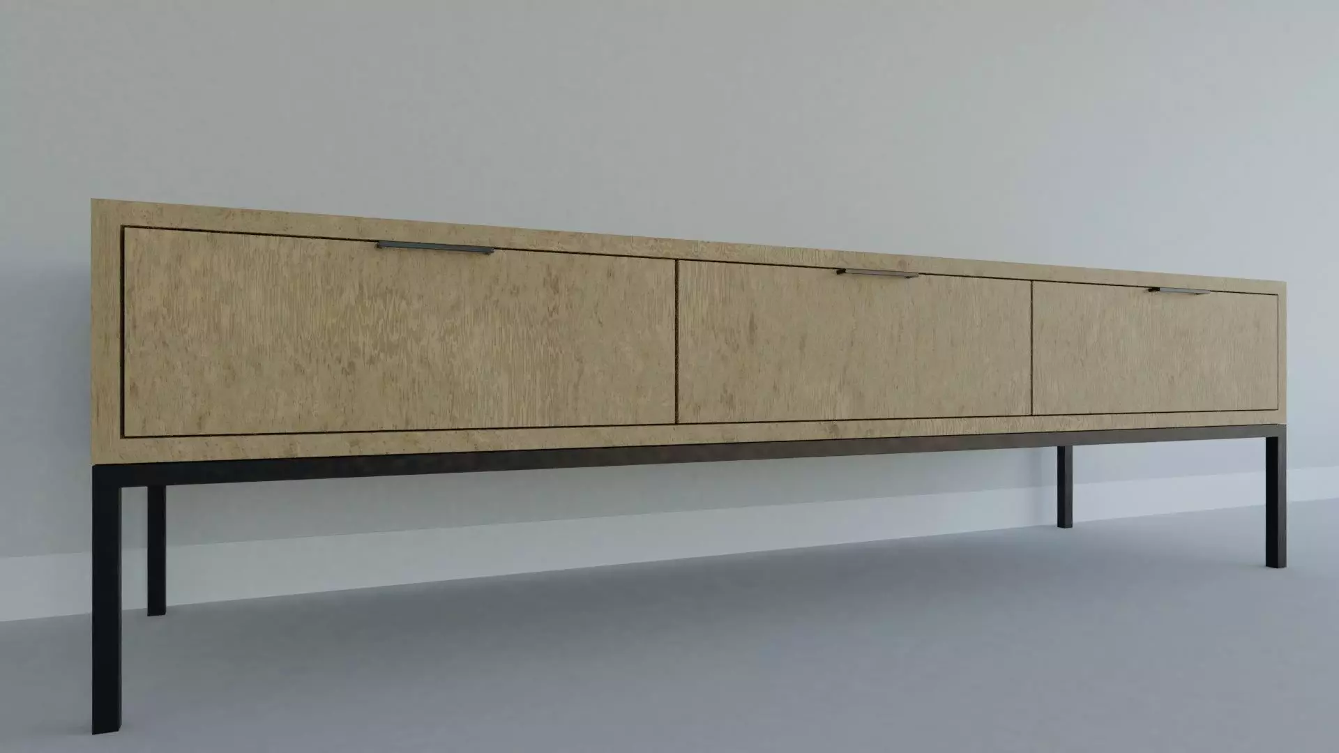 Cabinet sideboard with drawers and legs 3D model_0