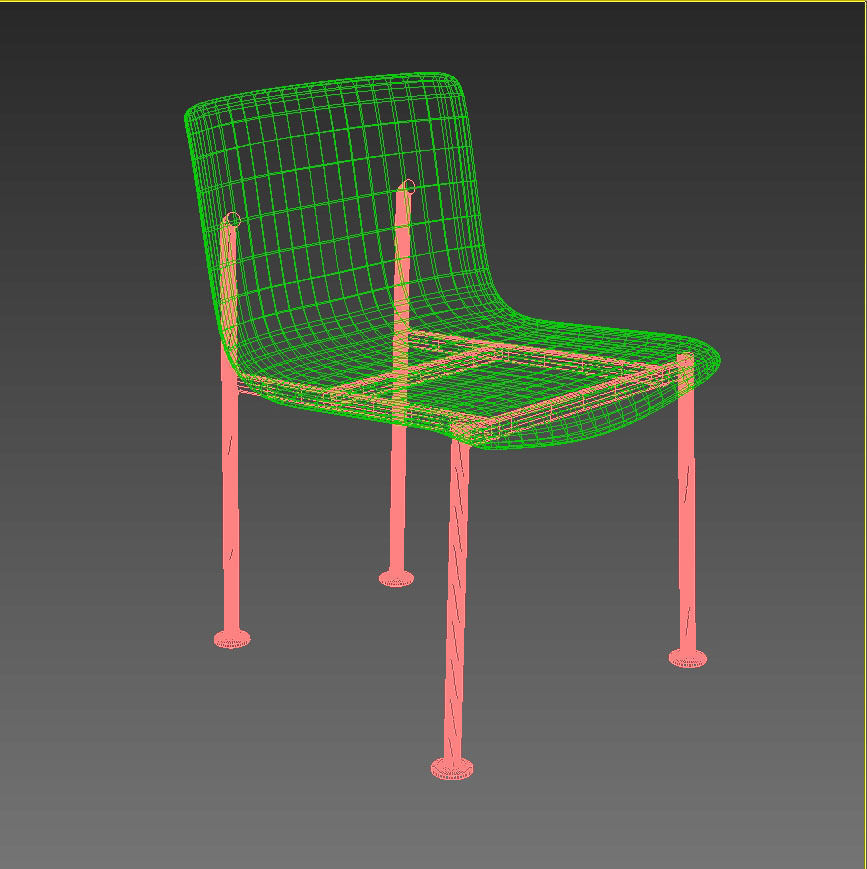 Janus et cie gina side chair 3D model_7