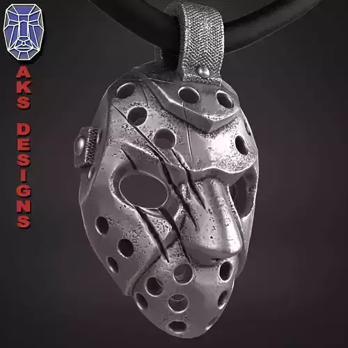 biker Pendant Jewelry Hockey Mask 1 3D print model