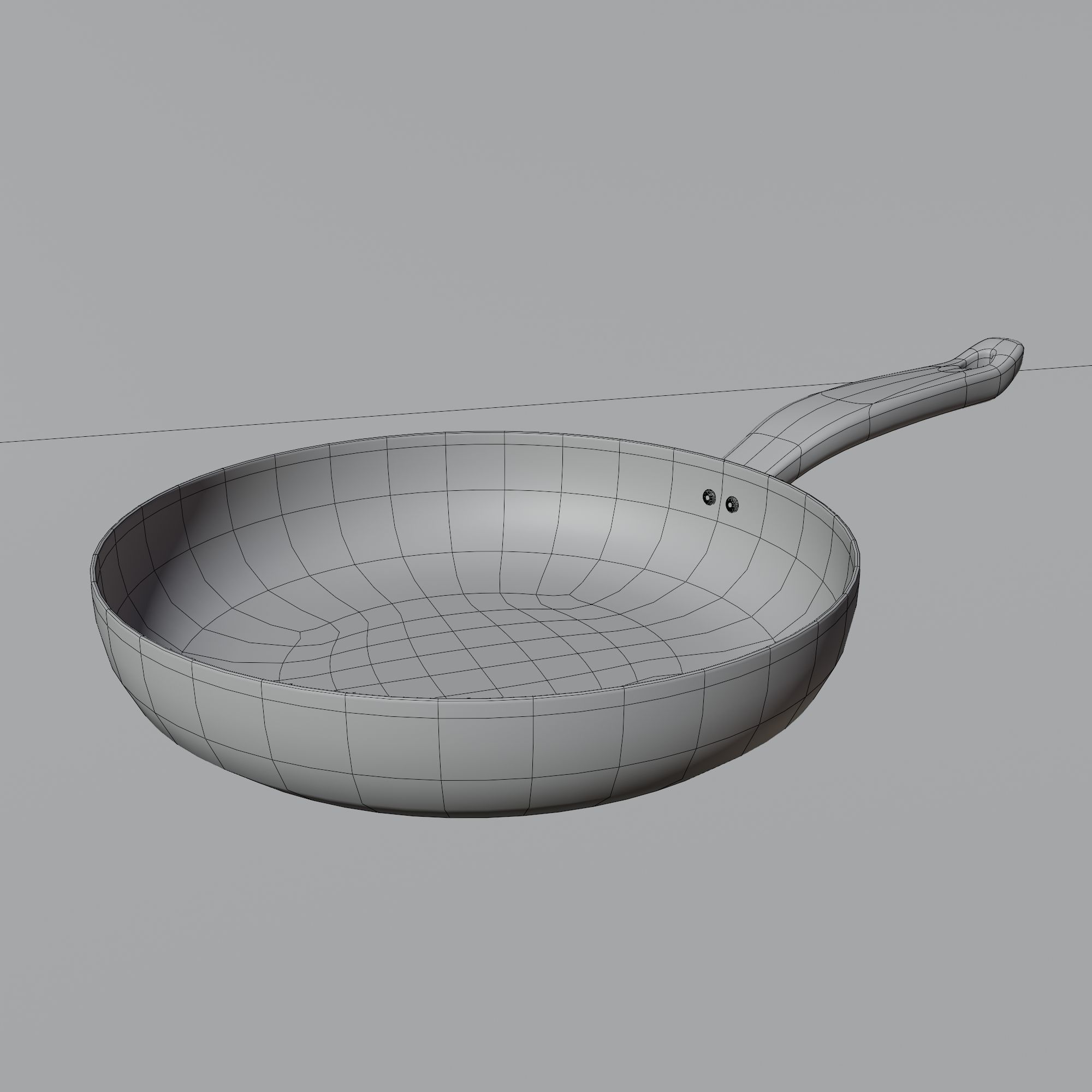 Free Frying Pan Free low-poly 3D model_4