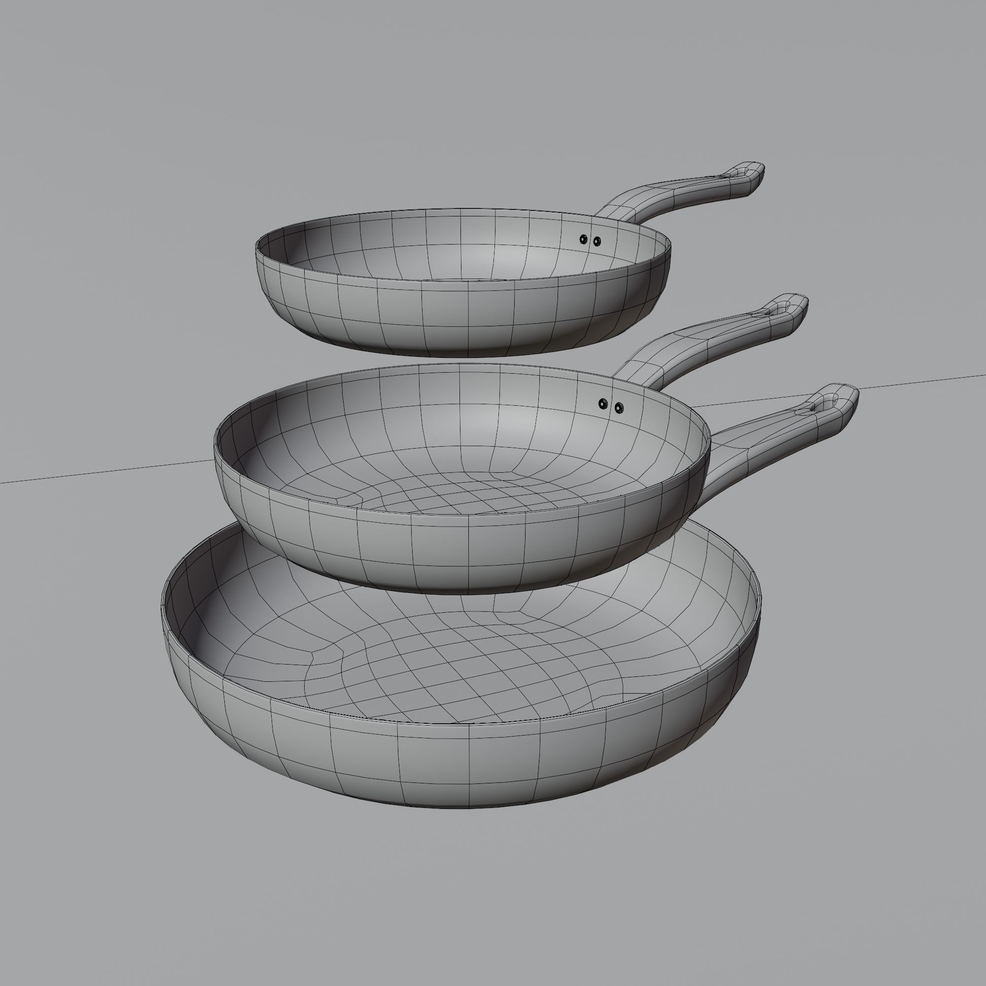 Free Frying Pan Free low-poly 3D model_7