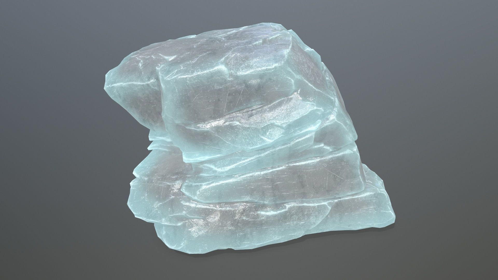 ice rocks  Low-poly 3D model_5