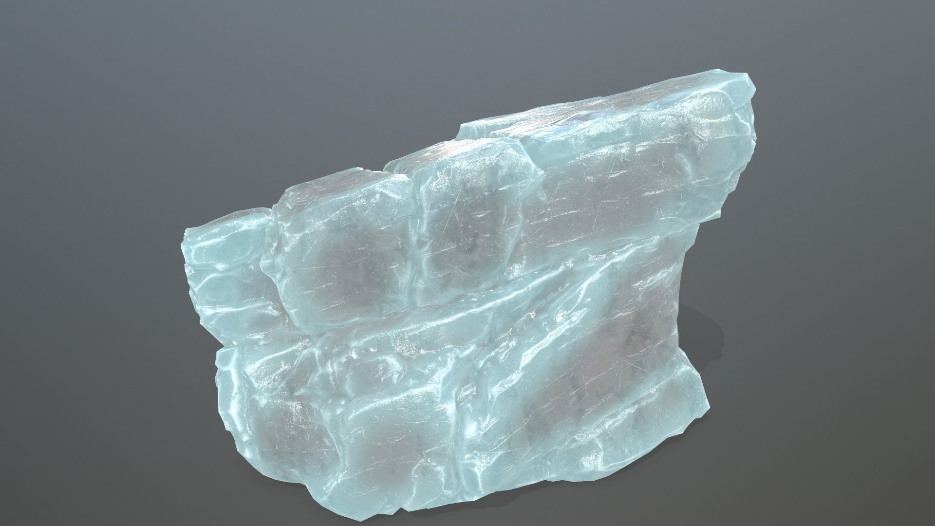 ice rocks  Low-poly 3D model_16