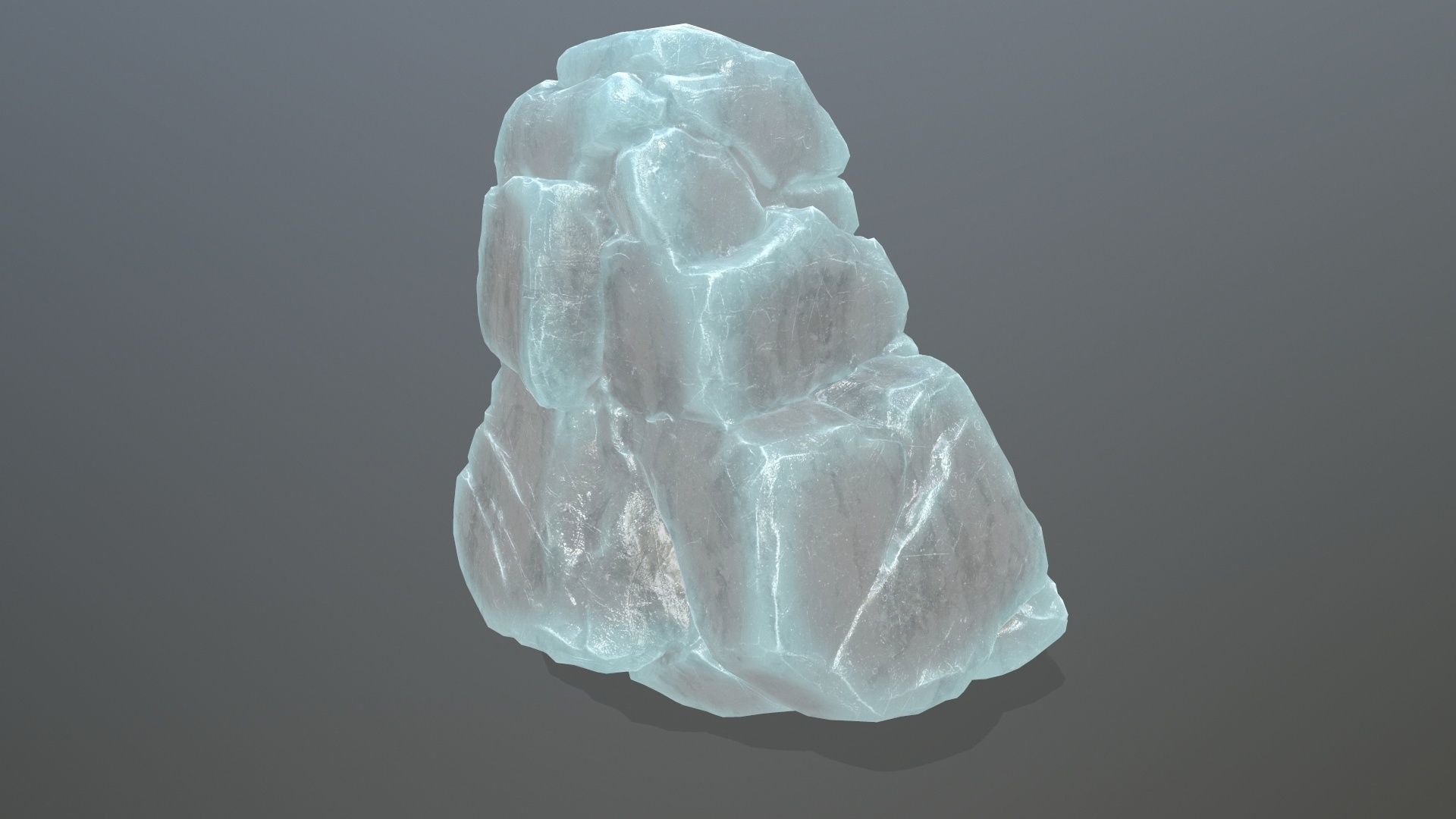 ice rocks  Low-poly 3D model_14