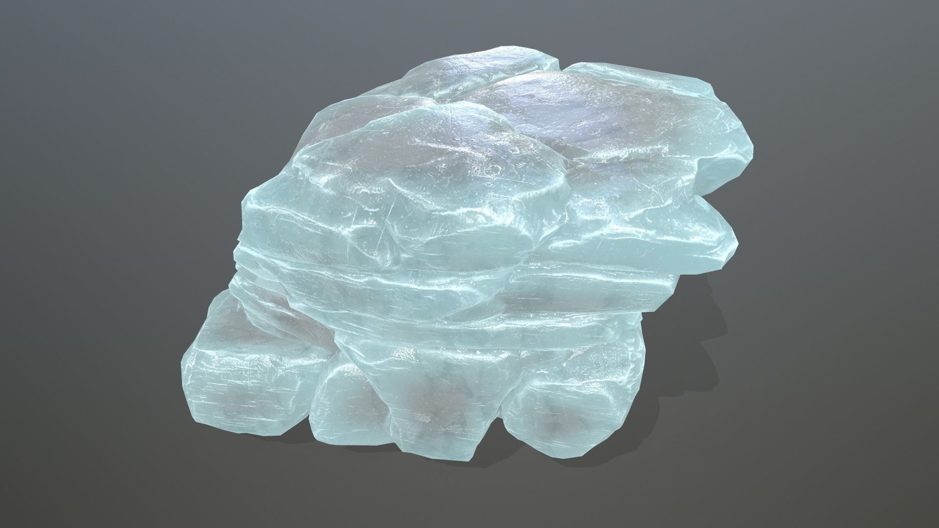 ice rocks  Low-poly 3D model_3