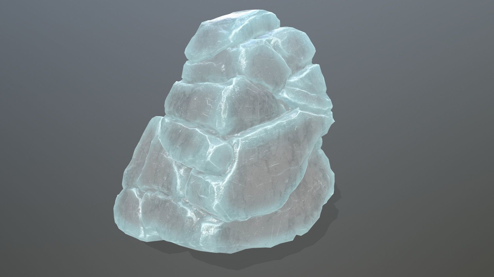 ice rocks  Low-poly 3D model_15