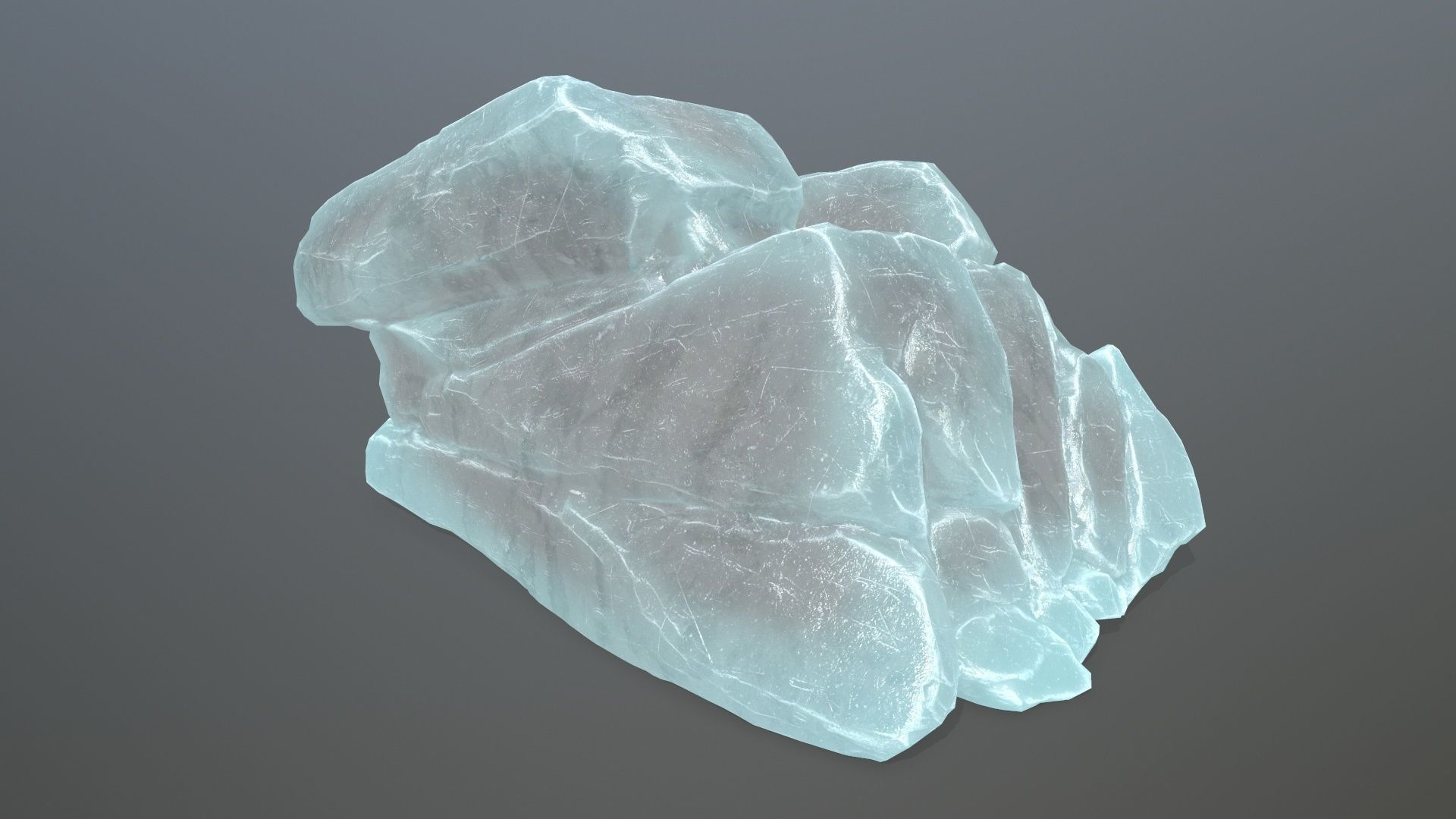 ice rocks  Low-poly 3D model_11