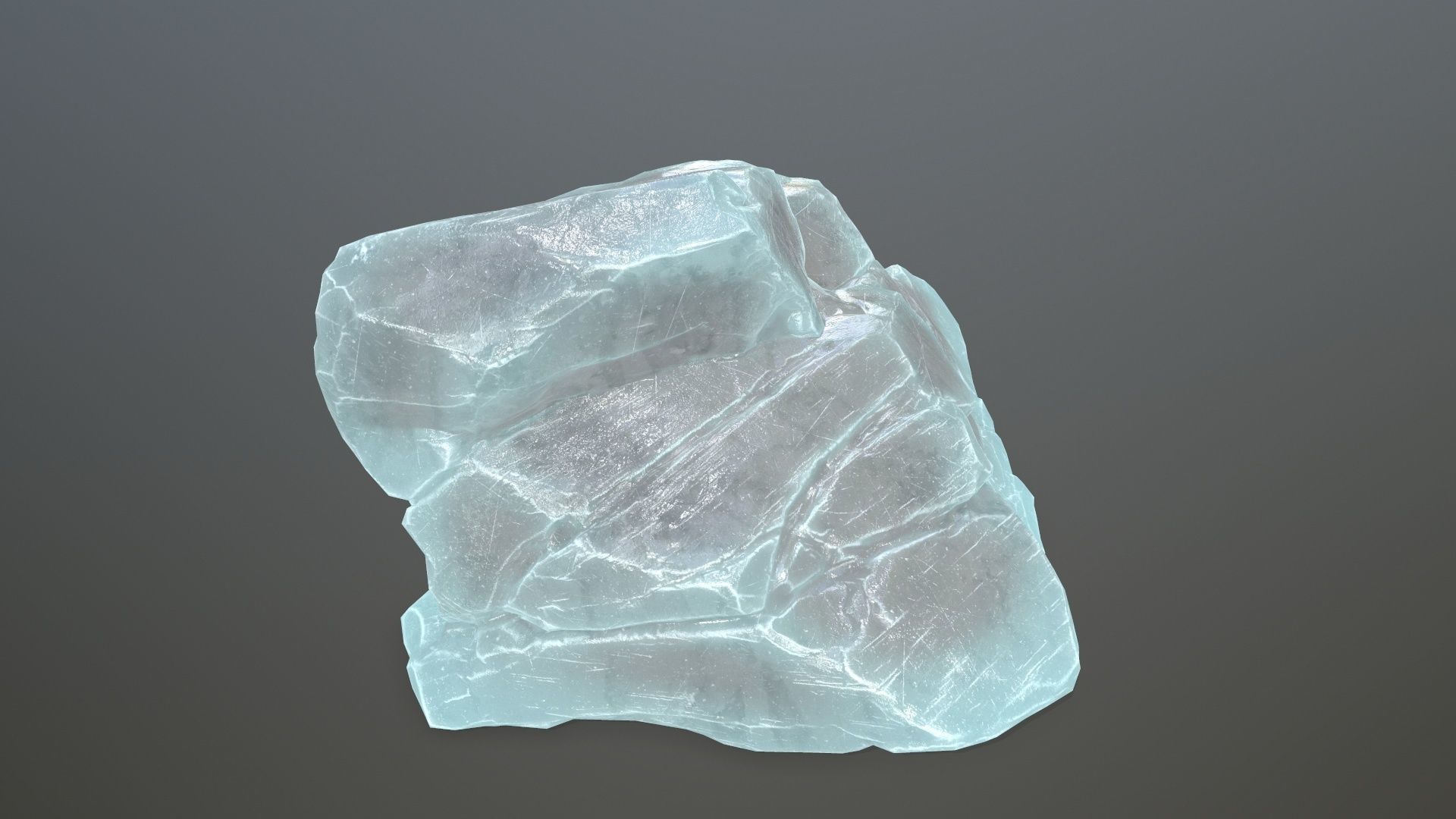 ice rocks  Low-poly 3D model_8