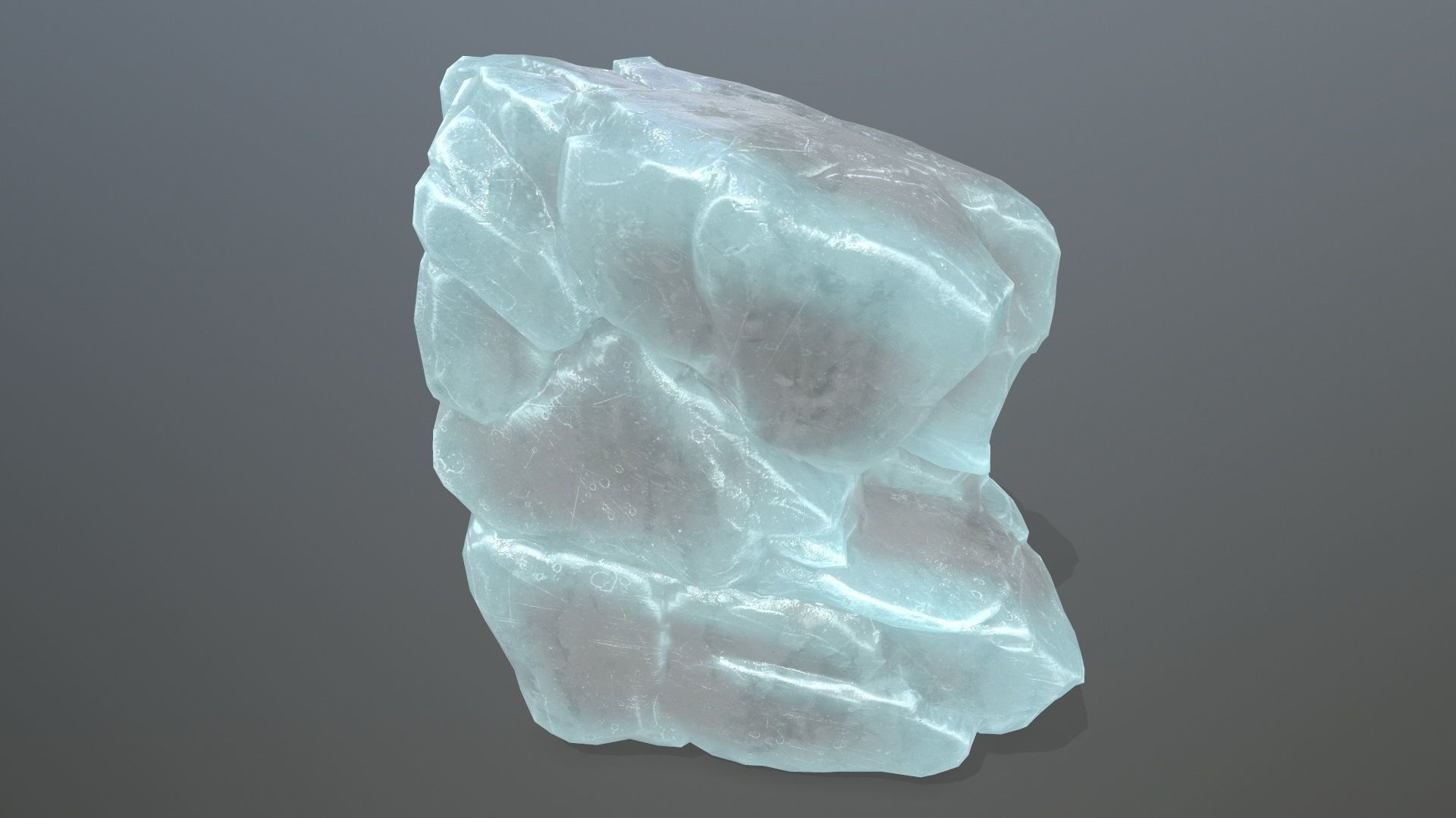 ice rocks  Low-poly 3D model_6
