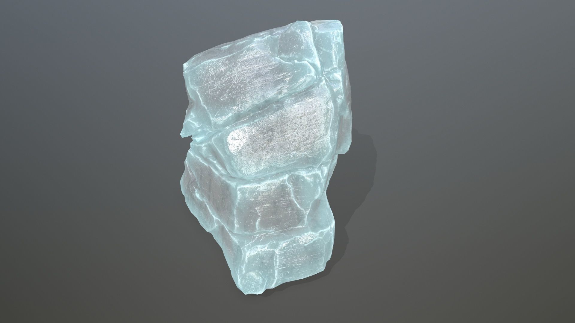 ice rocks  Low-poly 3D model_4