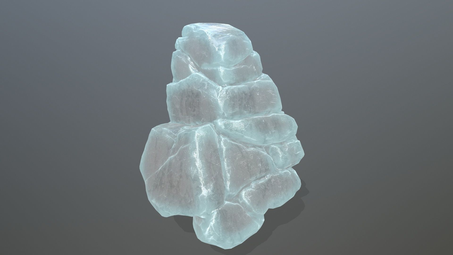 ice rocks  Low-poly 3D model_13