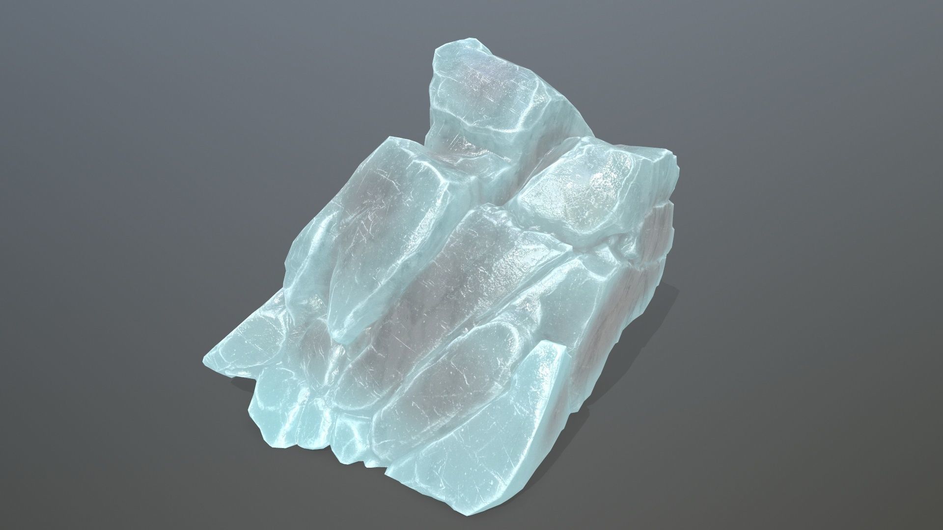 ice rocks  Low-poly 3D model_10