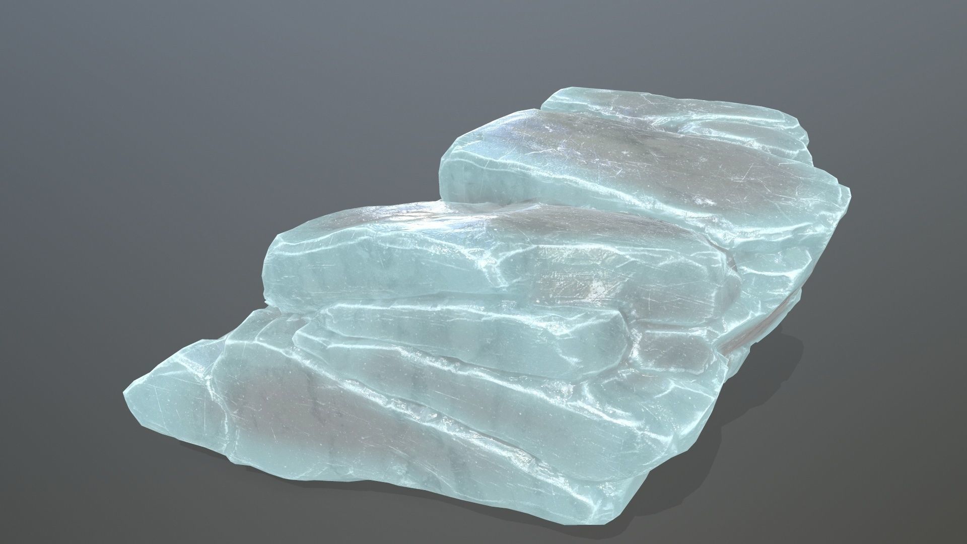ice rocks  Low-poly 3D model_9