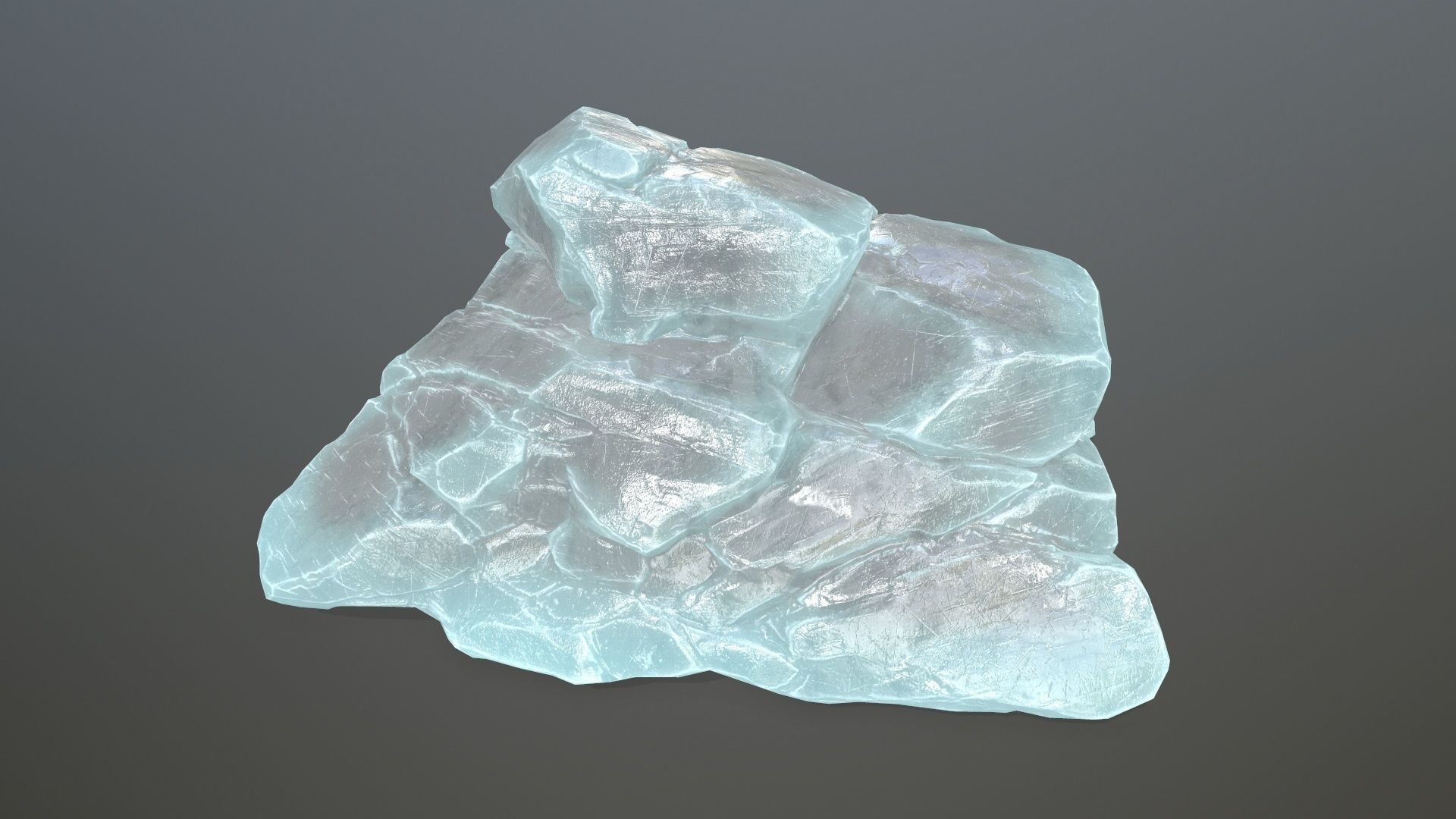 ice rocks  Low-poly 3D model_7