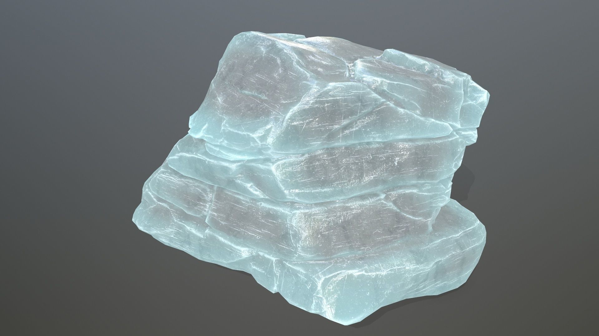 ice rocks  Low-poly 3D model_1
