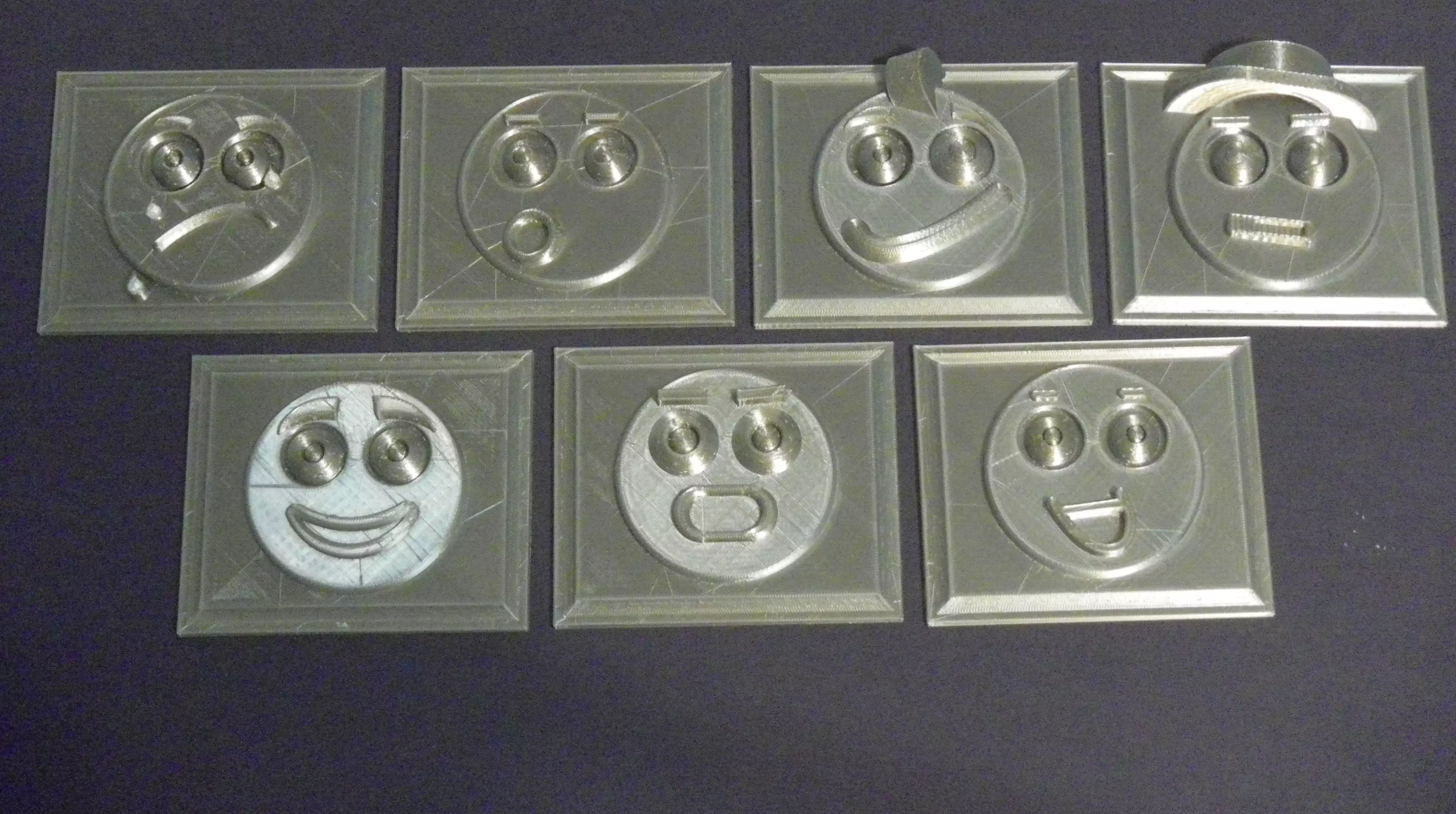 Seven Emoji Wall Art 3D print model