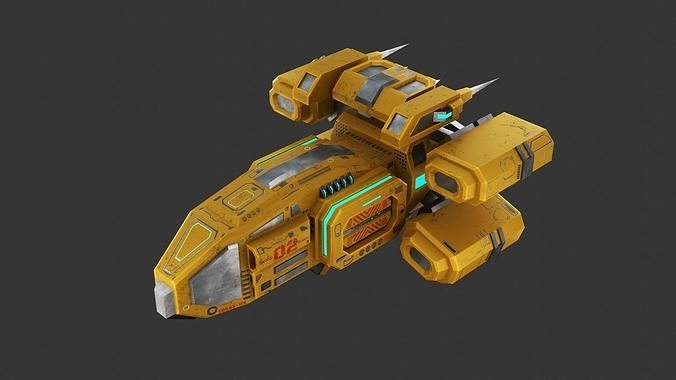 3D model Spaceship low poly model VR / AR / low-poly | CGTrader