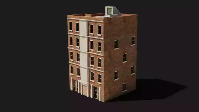 Small apartment building Free 3D model