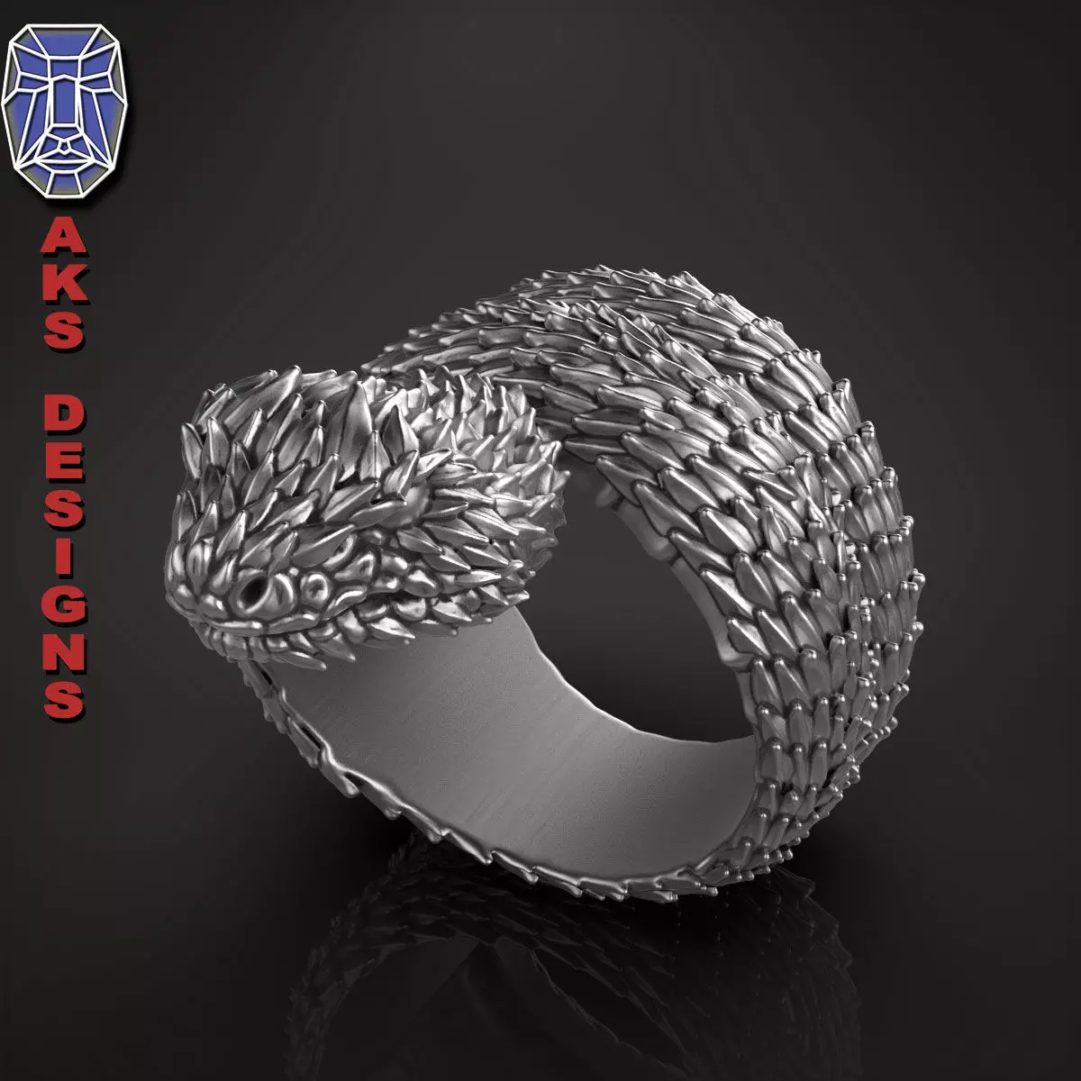 animal ring Jewelry snake 1 3D print model