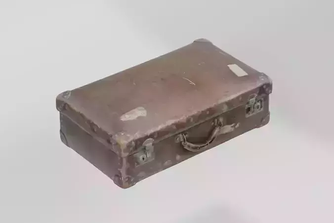 Suitcase Medium Vintage photogrammetry scan PBR 4K textures