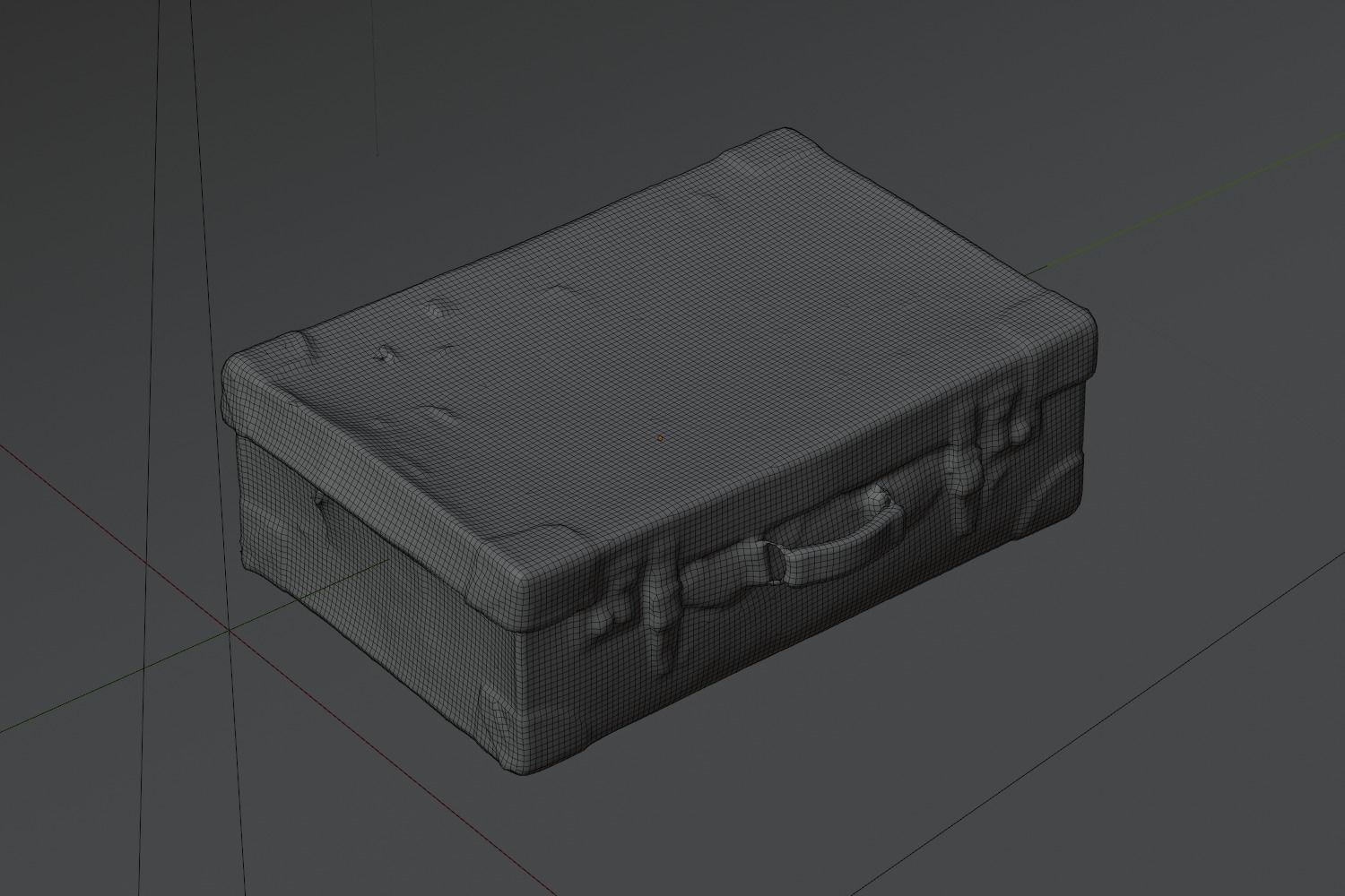 Suitcase Vintage Battered photogrammetry scan PBR 4K textures Low-poly 3D model_3