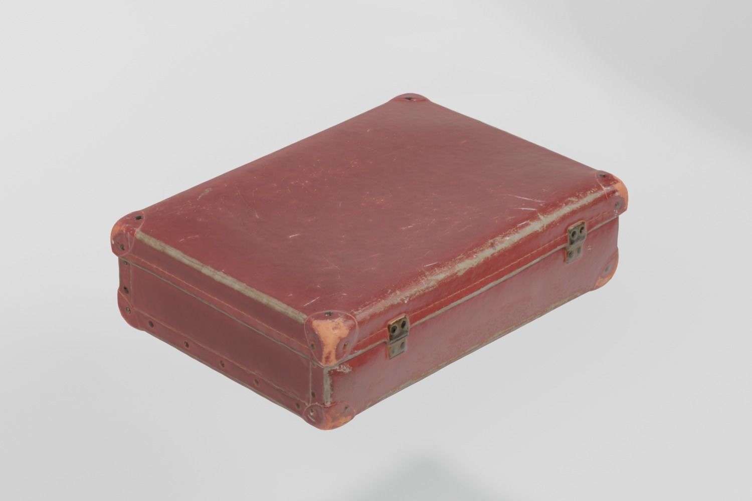 Leather School Case 1950s photogrammetry scan PBR 4K textures Low-poly 3D model_3