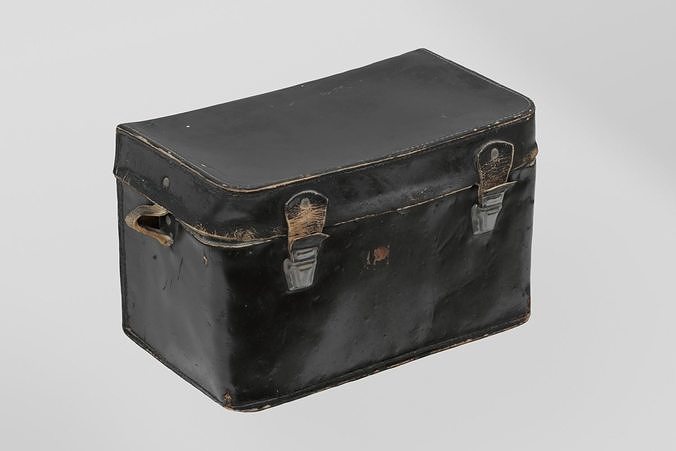 Camera Case Leather K3 photogrammetry scan PBR 4K textures Low-poly 3D model