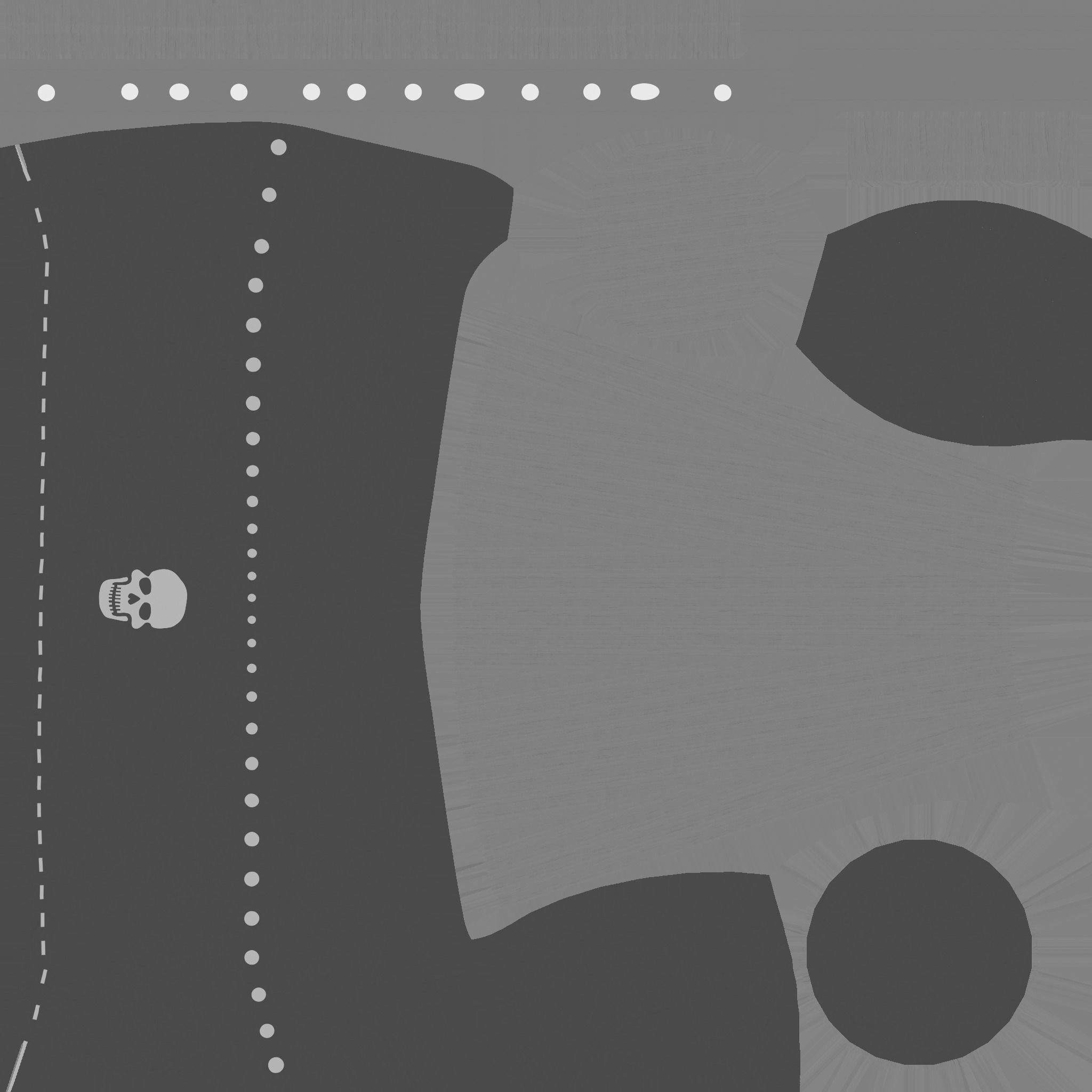 Pirate Pegleg A1 - Wood Black - Character Design Fashion Low-poly 3D model_16