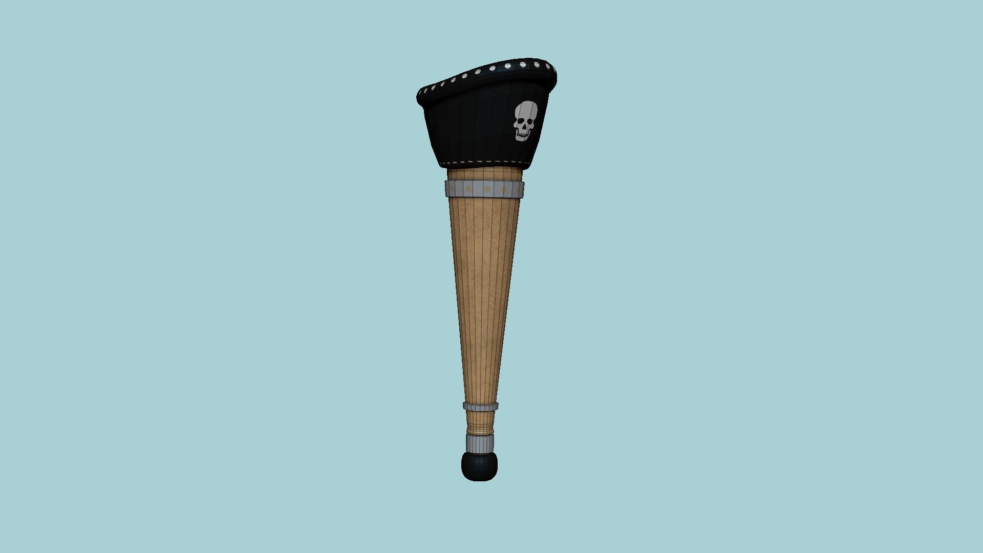 Pirate Pegleg A1 - Wood Black - Character Design Fashion Low-poly 3D model_6