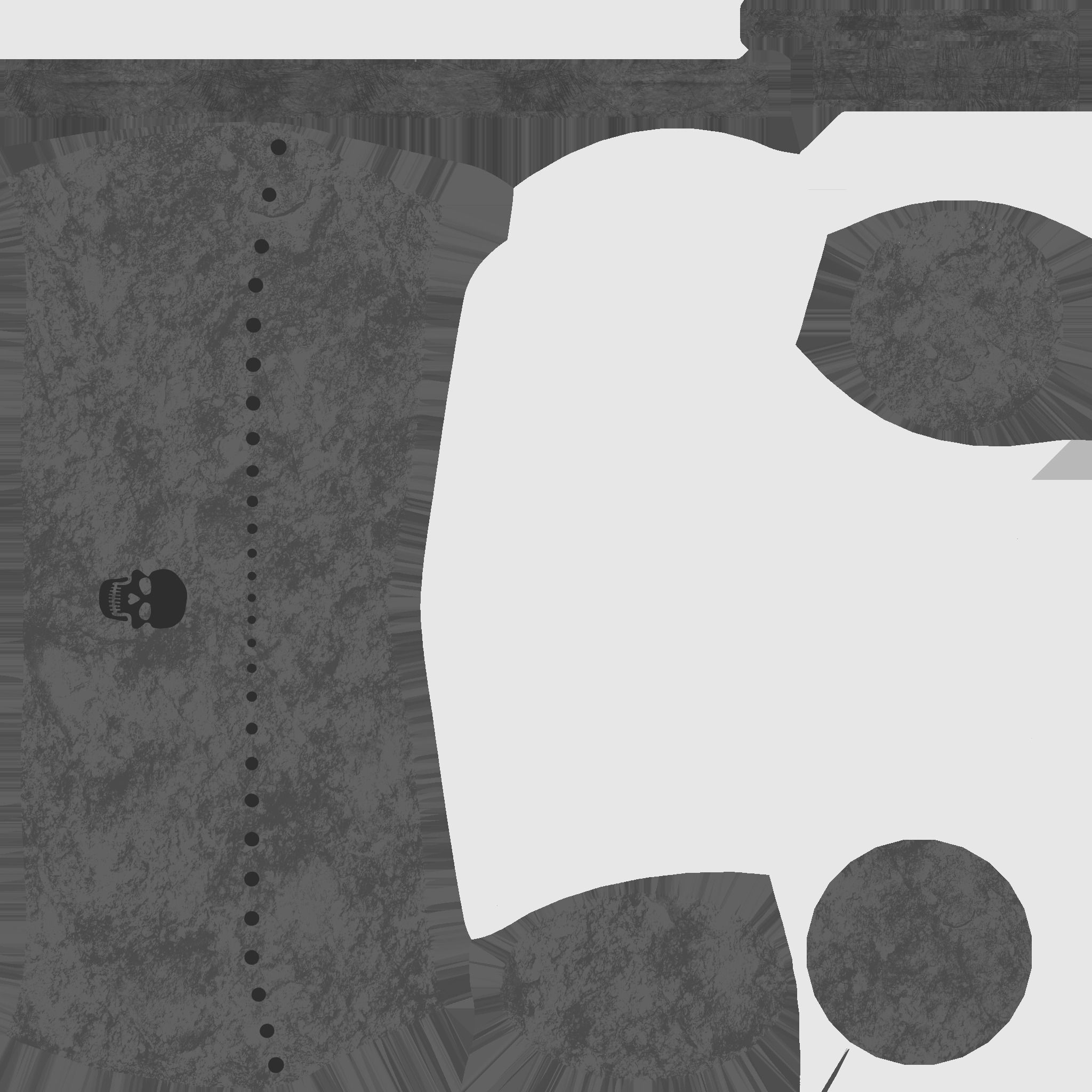 Pirate Pegleg A1 - Wood Black - Character Design Fashion Low-poly 3D model_13