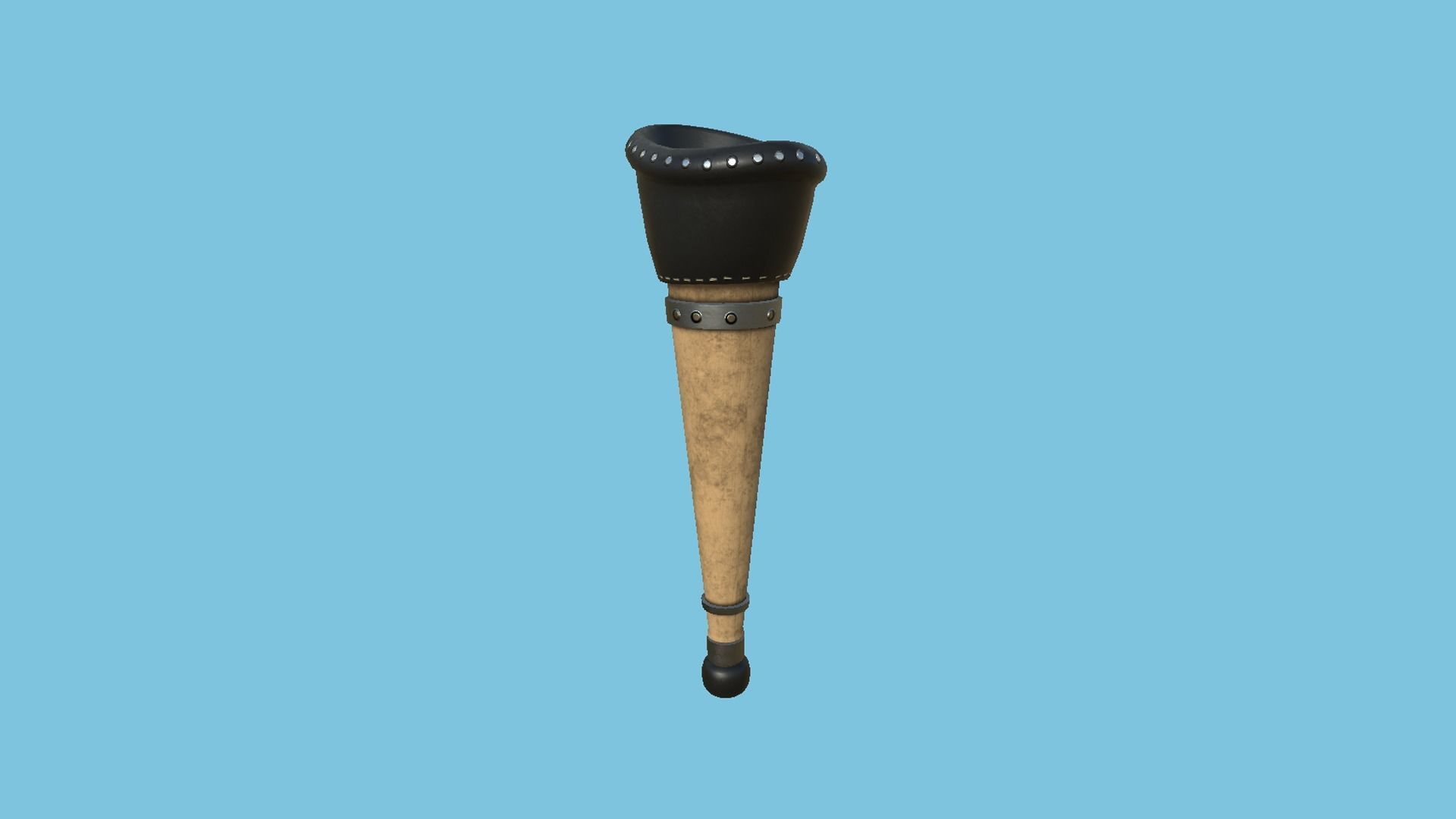 Pirate Pegleg A1 - Wood Black - Character Design Fashion Low-poly 3D model_3
