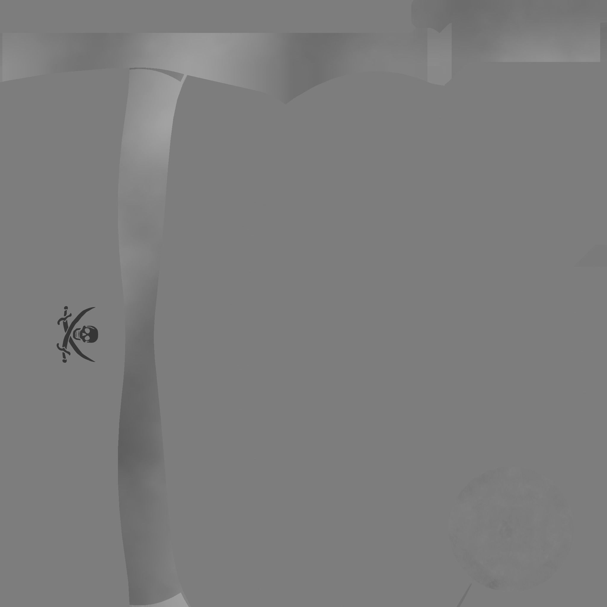 Pirate Pegleg A2 - Luxurry Wood - Character Design Fashion Low-poly 3D model_16