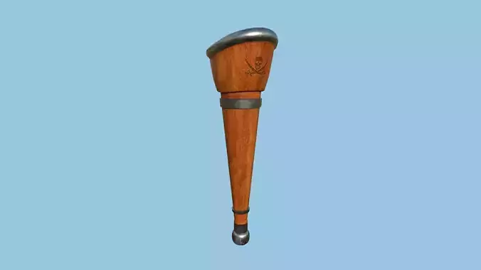 Pirate Pegleg A2 - Luxurry Wood - Character Design Fashion Low-poly 3D model