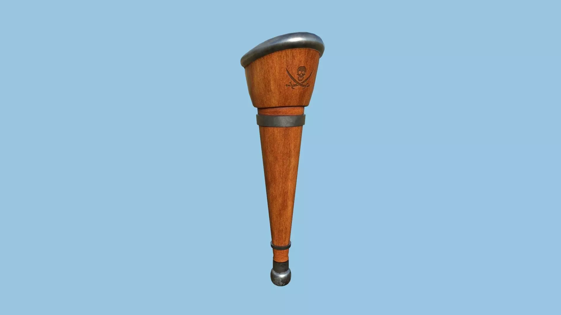 Pirate Pegleg A2 - Luxurry Wood - Character Design Fashion Low-poly 3D model_0