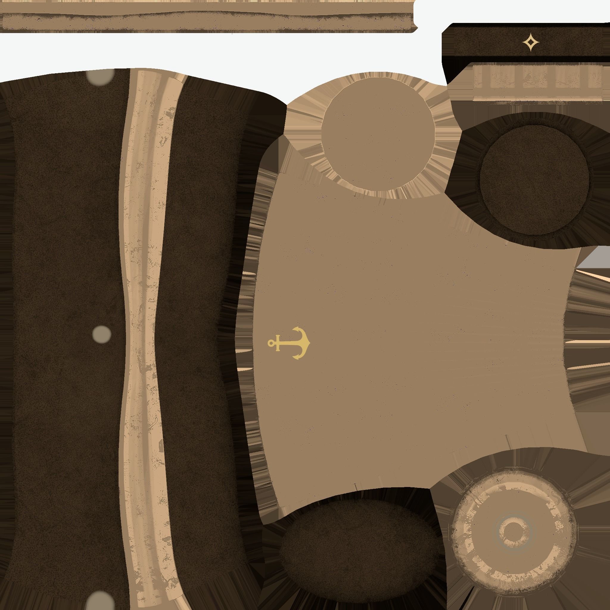 Pirate Pegleg A3 - Bronze Leather - Character Design Fashion Low-poly 3D model_17