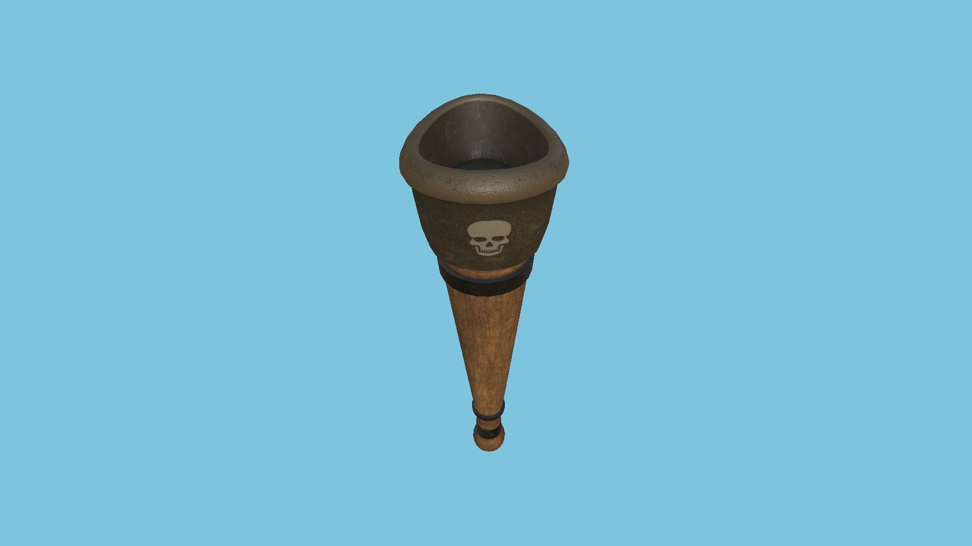 Pirate Pegleg A4 - Rust Wood - Character Design Fashion Low-poly 3D model_2