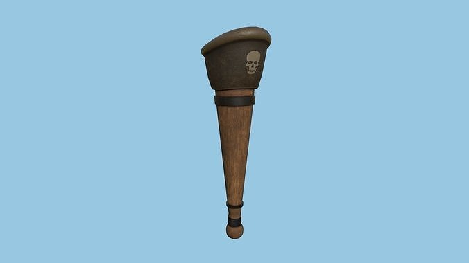 Pirate Pegleg A4 - Rust Wood - Character Design Fashion Low-poly 3D model