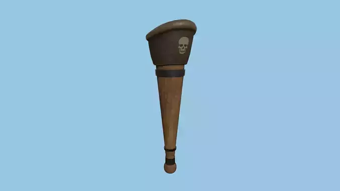 Pirate Pegleg A4 - Rust Wood - Character Design Fashion Low-poly 3D model