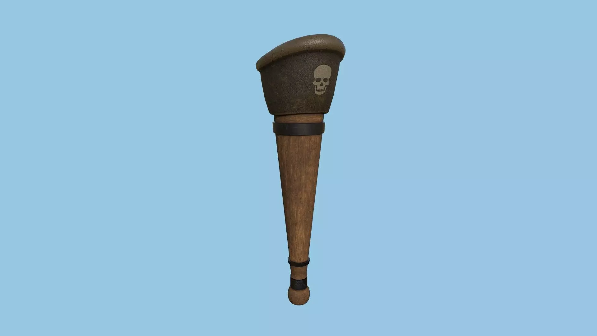 Pirate Pegleg A4 - Rust Wood - Character Design Fashion Low-poly 3D model_0