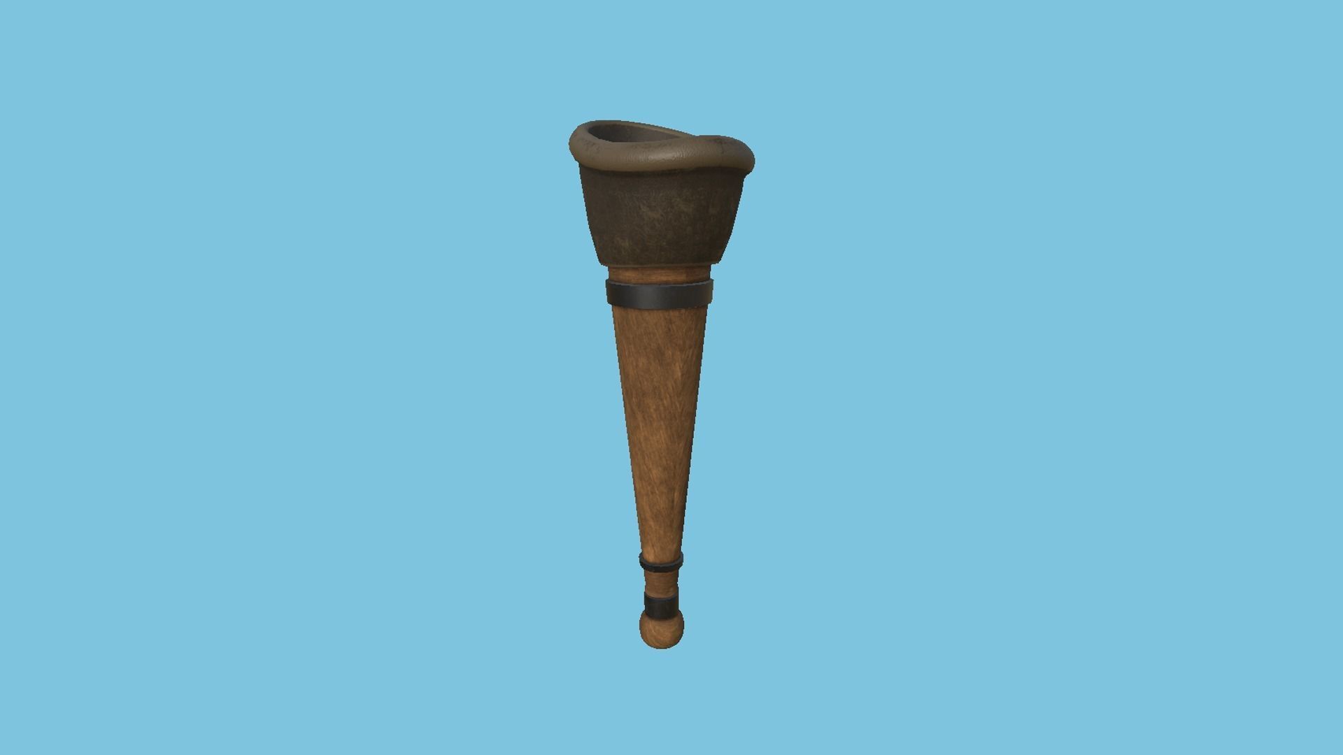 Pirate Pegleg A4 - Rust Wood - Character Design Fashion Low-poly 3D model_1