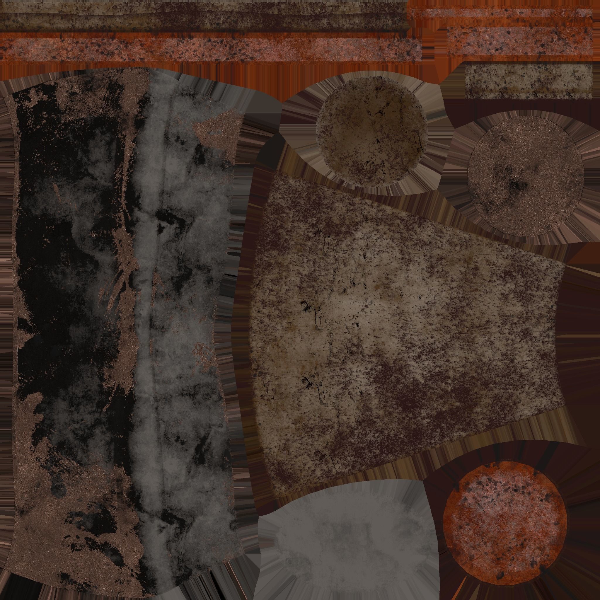 Pirate Pegleg A5 - Destroyed Rust - Character Design Fashion Low-poly 3D model_13