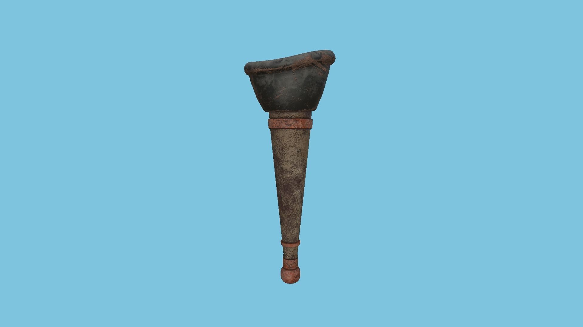Pirate Pegleg A5 - Destroyed Rust - Character Design Fashion Low-poly 3D model_2