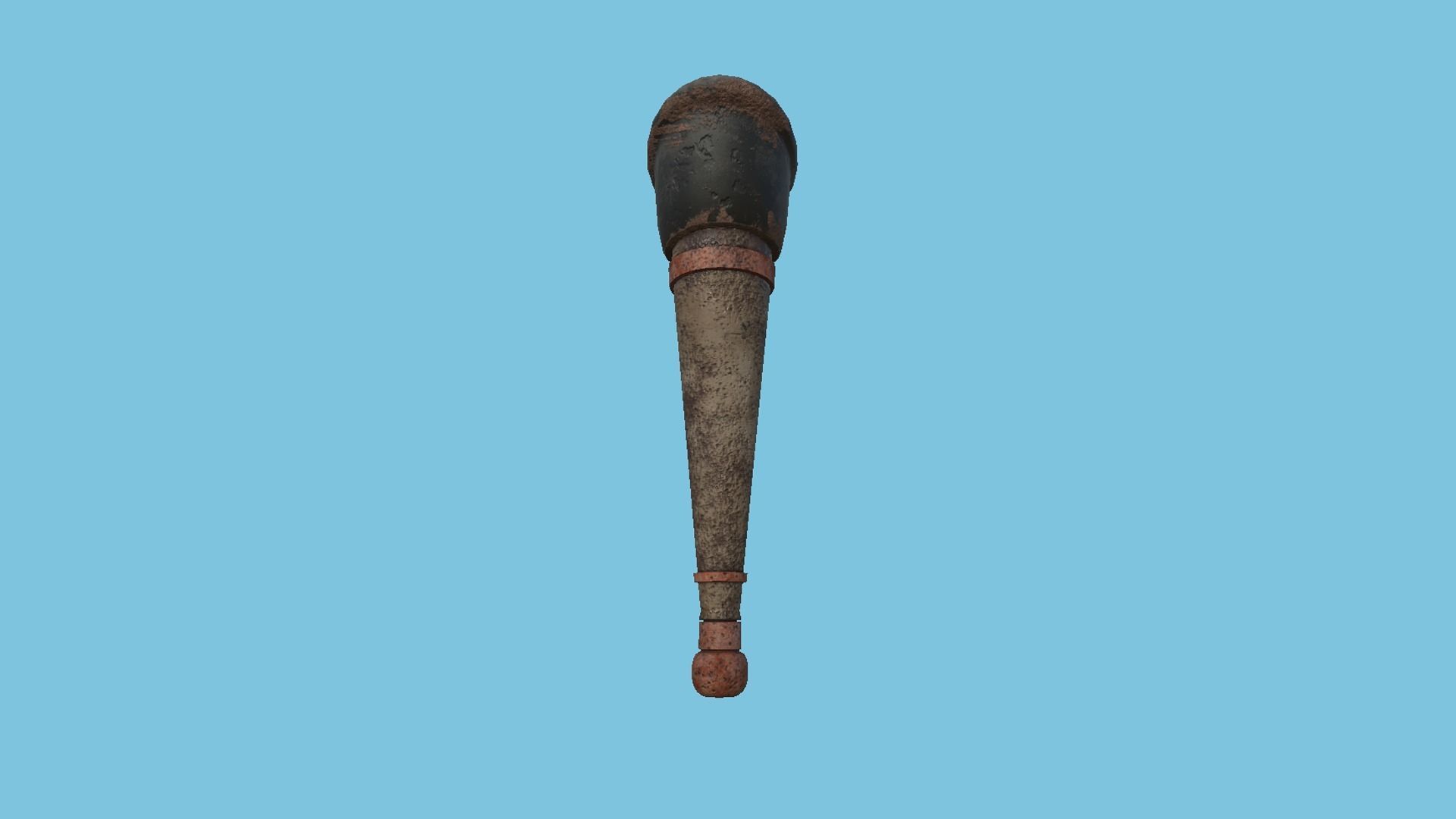 Pirate Pegleg A5 - Destroyed Rust - Character Design Fashion Low-poly 3D model_1