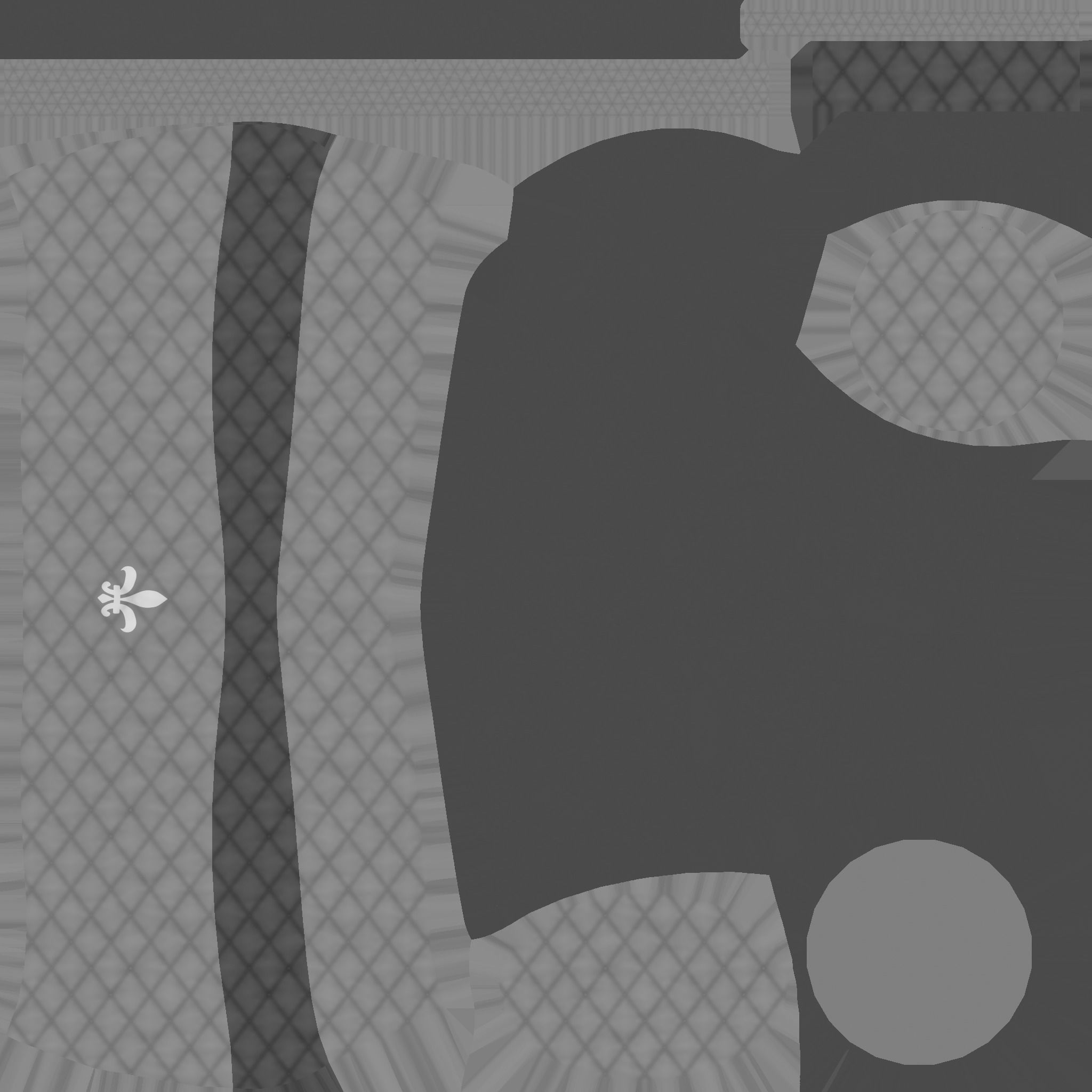 Pirate Pegleg A6 - Black Golden - Character Design Fashion Low-poly 3D model_14