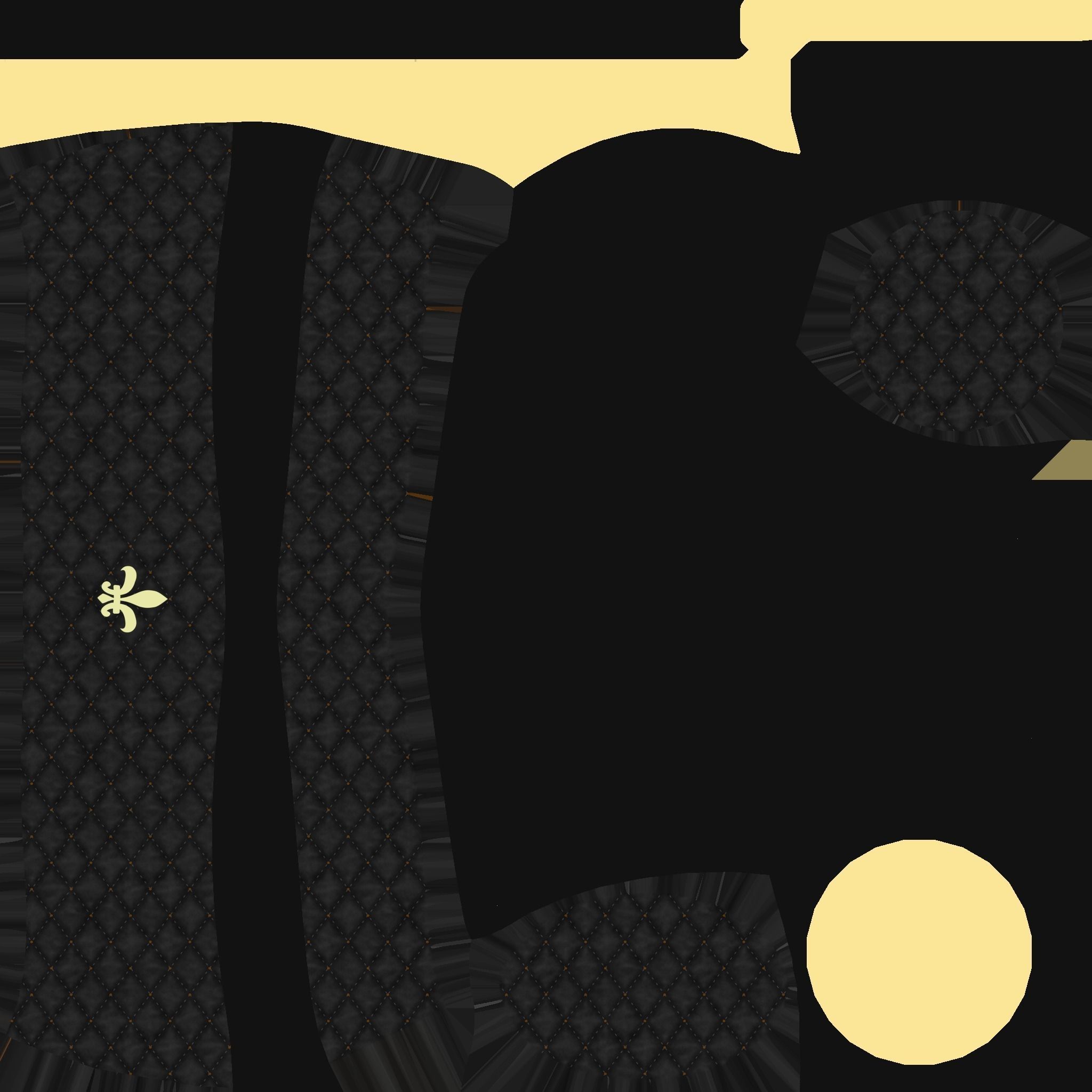 Pirate Pegleg A6 - Black Golden - Character Design Fashion Low-poly 3D model_13