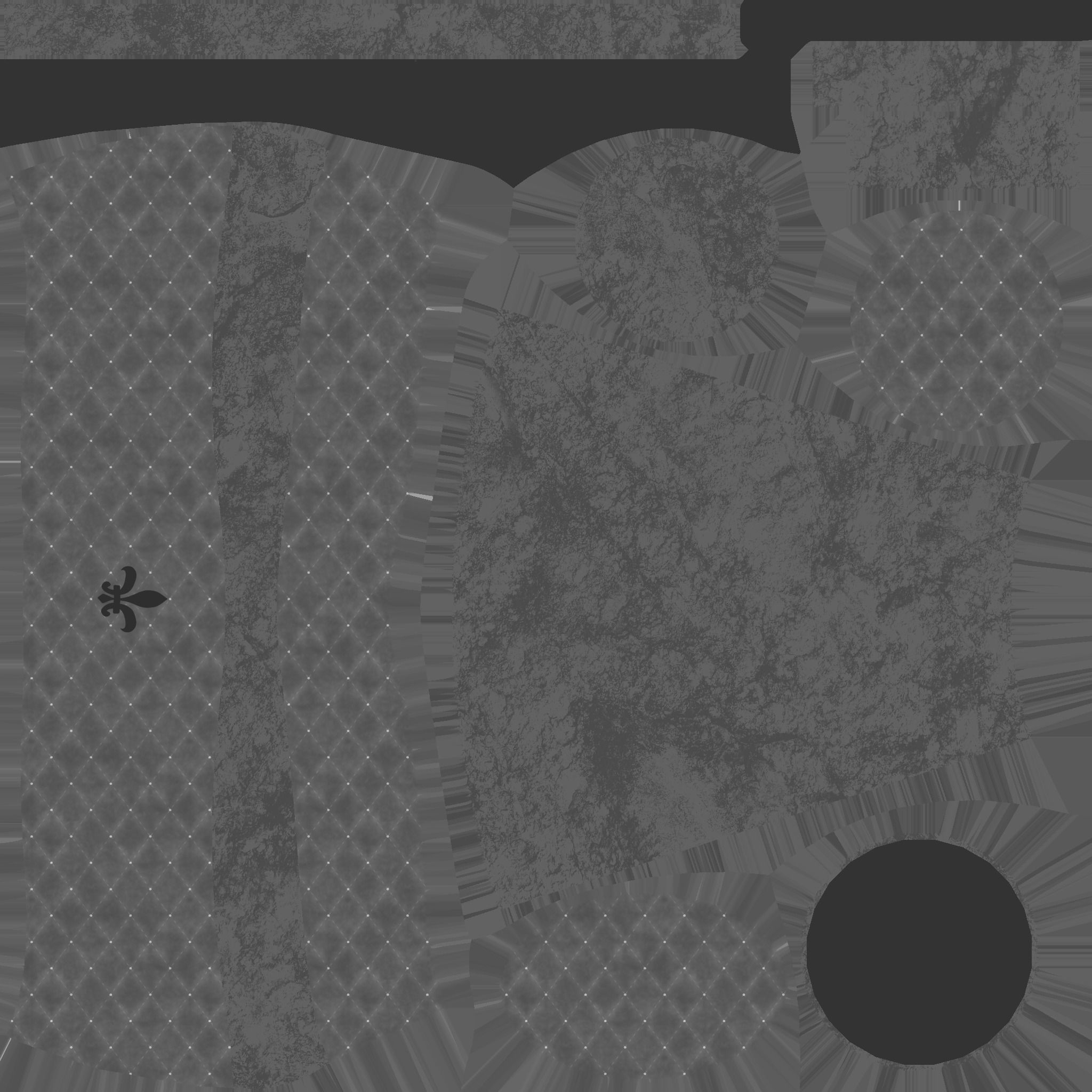 Pirate Pegleg A6 - Black Golden - Character Design Fashion Low-poly 3D model_17